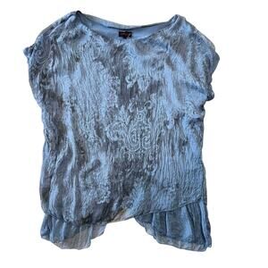 Carla Conti 100% Italian Silk Boho Sleeveless Printed Blouse Size Medium